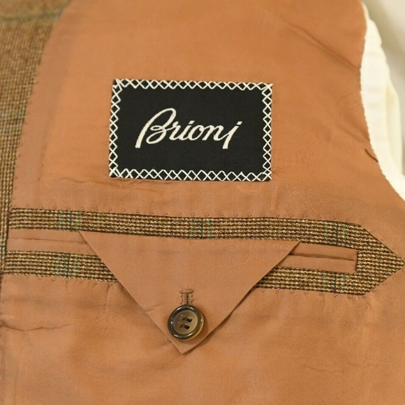 Brioni Triano Handmade Windowpane 3/2 Blazer 44L - Picture 5 of 8